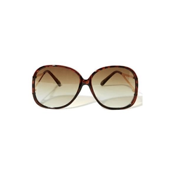 Modern Day Lux‎ Round Frame Cut Out Temple Detail Sunglasses Tortoise main image 7